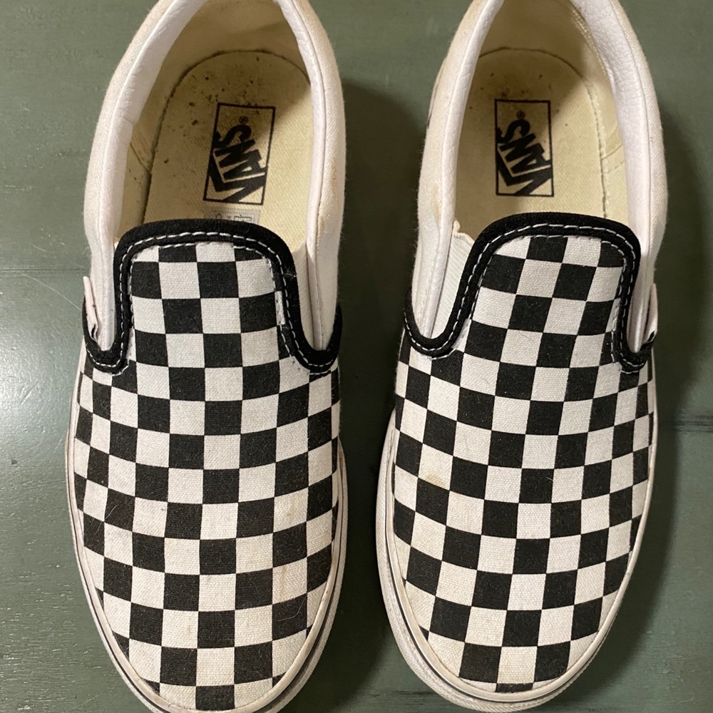 Kids Bans checkerboard slip on sneakers